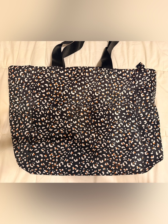Shade & Shore Handbags - Black Leopard-Print Tote Bag